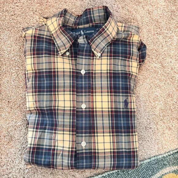 Ralph Lauren Classic Fit Fall Plaid Men's Button Down Oxford Large - Picture 1 of 4